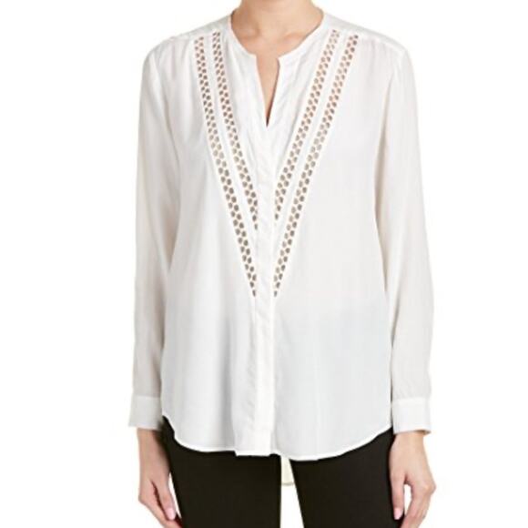 Sandro Tops - Sandro White Long Sleeve Relaxed Celeste Tunic Blouse Size 8